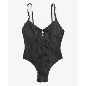 Hanky Panky Women's Signature Lace Open Boxed Lingerie Black Teddy Size Large